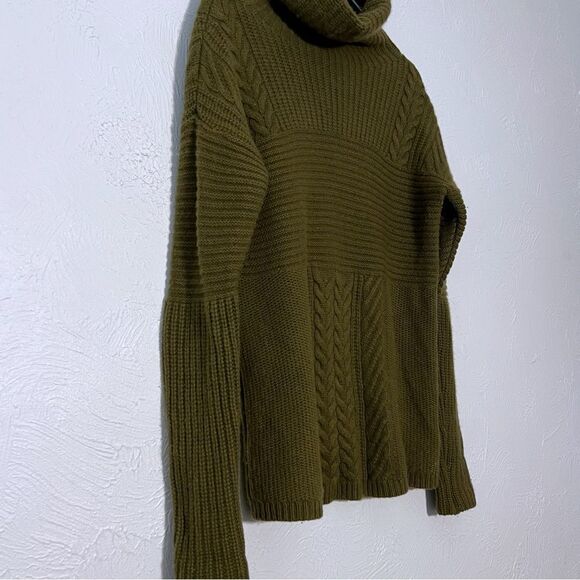 Banana Republic Todd & Duncan Scottish Cashmere Cable Knit Sweater Size XS Green - Picture 4 of 9